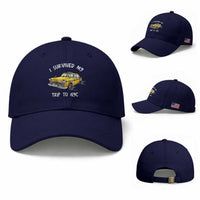 I Survived My Trip to NYC Baseball Cap Funny New York City Yellow Taxi Meme