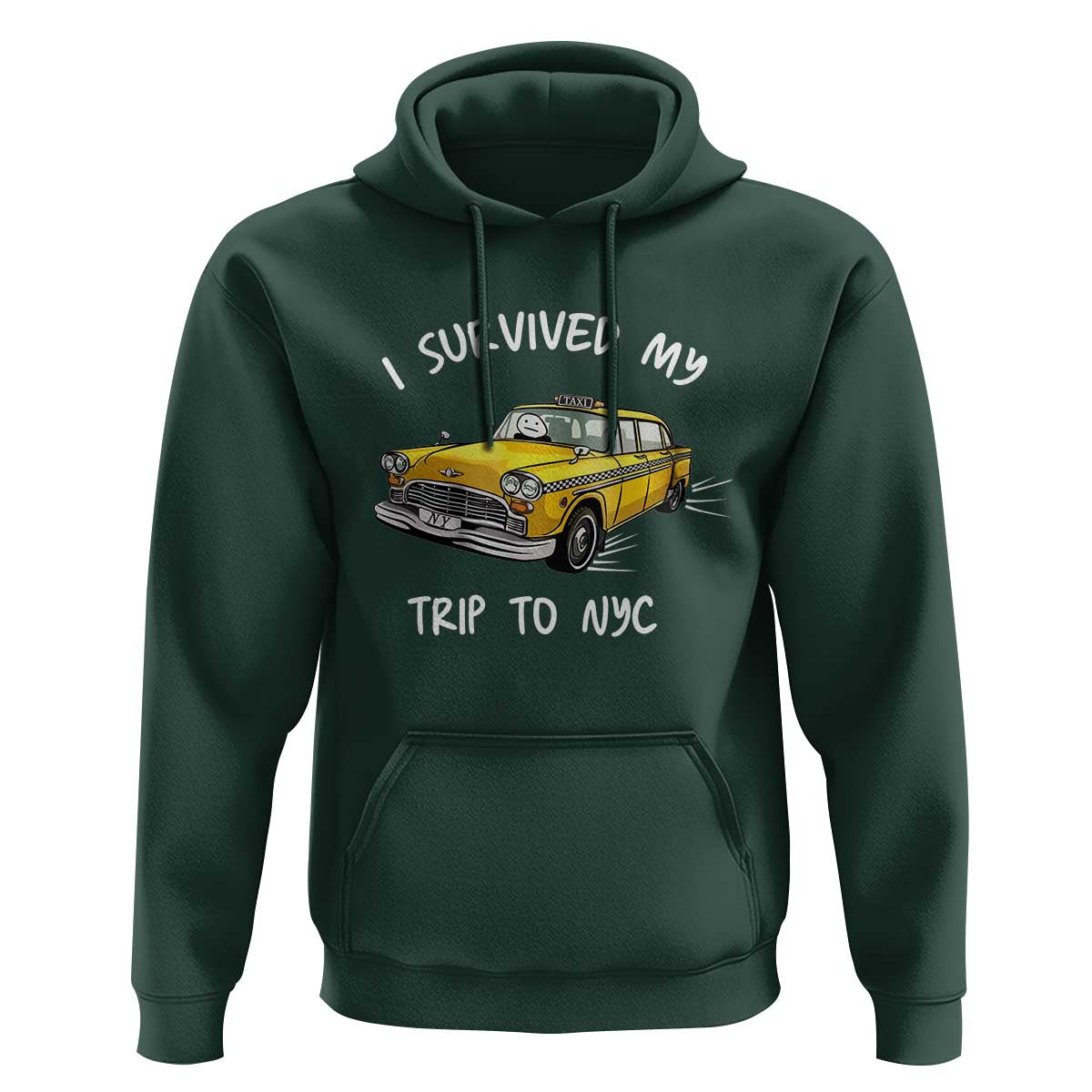 I Survived My Trip to NYC Hoodie Funny New York City Yellow Taxi Meme