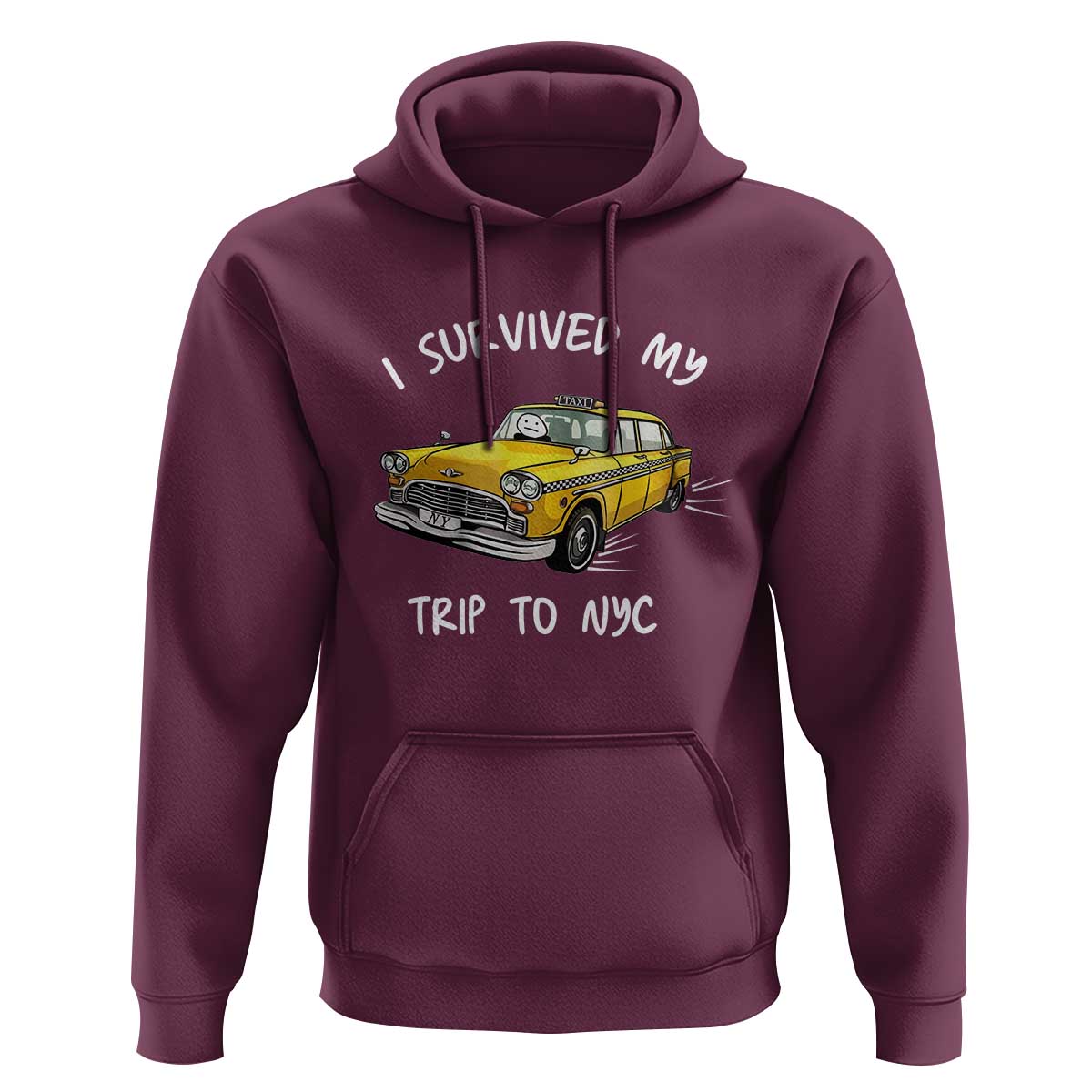 I Survived My Trip to NYC Hoodie Funny New York City Yellow Taxi Meme