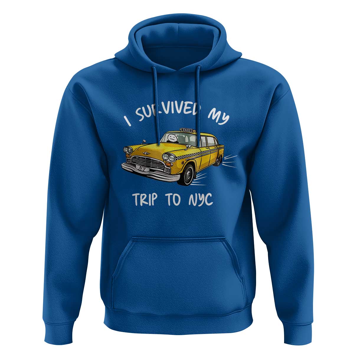 I Survived My Trip to NYC Hoodie Funny New York City Yellow Taxi Meme