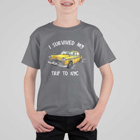 I Survived My Trip to NYC T Shirt For Kid Funny New York City Yellow Taxi Meme