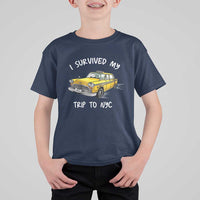 I Survived My Trip to NYC T Shirt For Kid Funny New York City Yellow Taxi Meme