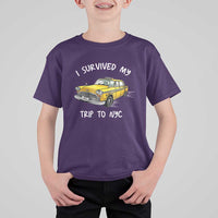 I Survived My Trip to NYC T Shirt For Kid Funny New York City Yellow Taxi Meme