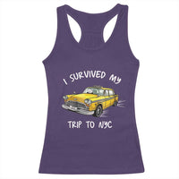 I Survived My Trip to NYC Racerback Tank Top Funny New York City Yellow Taxi Meme