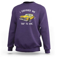 I Survived My Trip to NYC Sweatshirt Funny New York City Yellow Taxi Meme