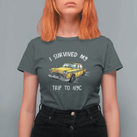 I Survived My Trip to NYC T Shirt For Women Funny New York City Yellow Taxi Meme