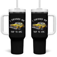 I Survived My Trip to NYC Tumbler With Handle Funny New York City Yellow Taxi Meme