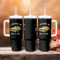 I Survived My Trip to NYC Tumbler With Handle Funny New York City Yellow Taxi Meme