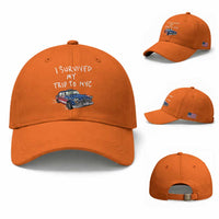 I Survived My Trip to NYC Baseball Cap Funny New York City USA Flag Taxi Meme