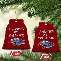 I Survived My Trip to NYC Ceramic Ornament Funny New York City USA Flag Taxi Meme