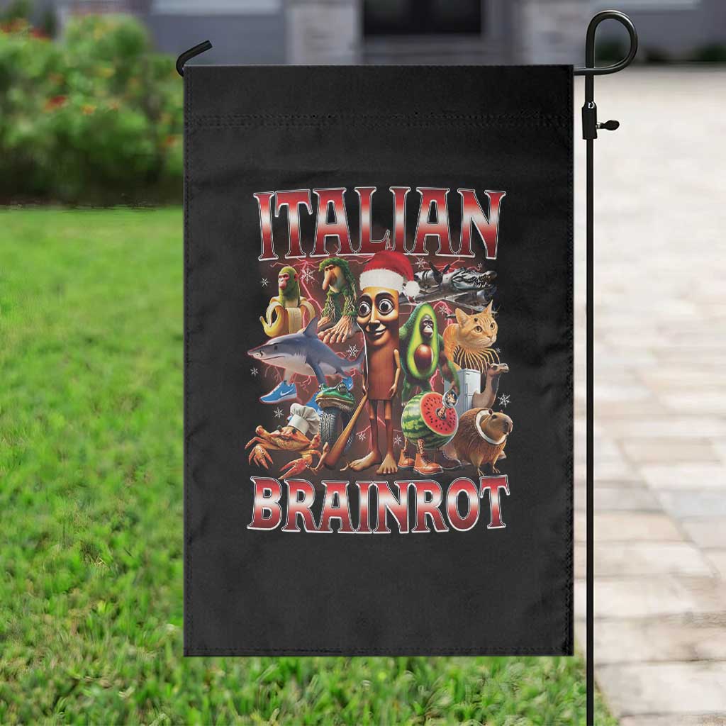 Italian Brainrot Christmas Meme Garden Flag Funny Brain Rot Gen Z Meme - Wonder Print Shop