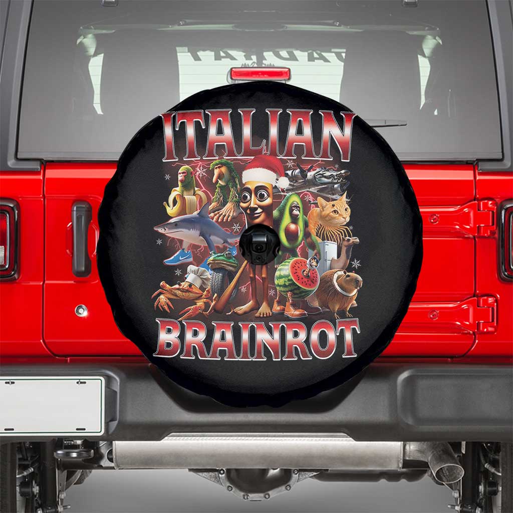 Italian Brainrot Christmas Meme Spare Tire Cover Funny Brain Rot Gen Z Meme - Wonder Print Shop
