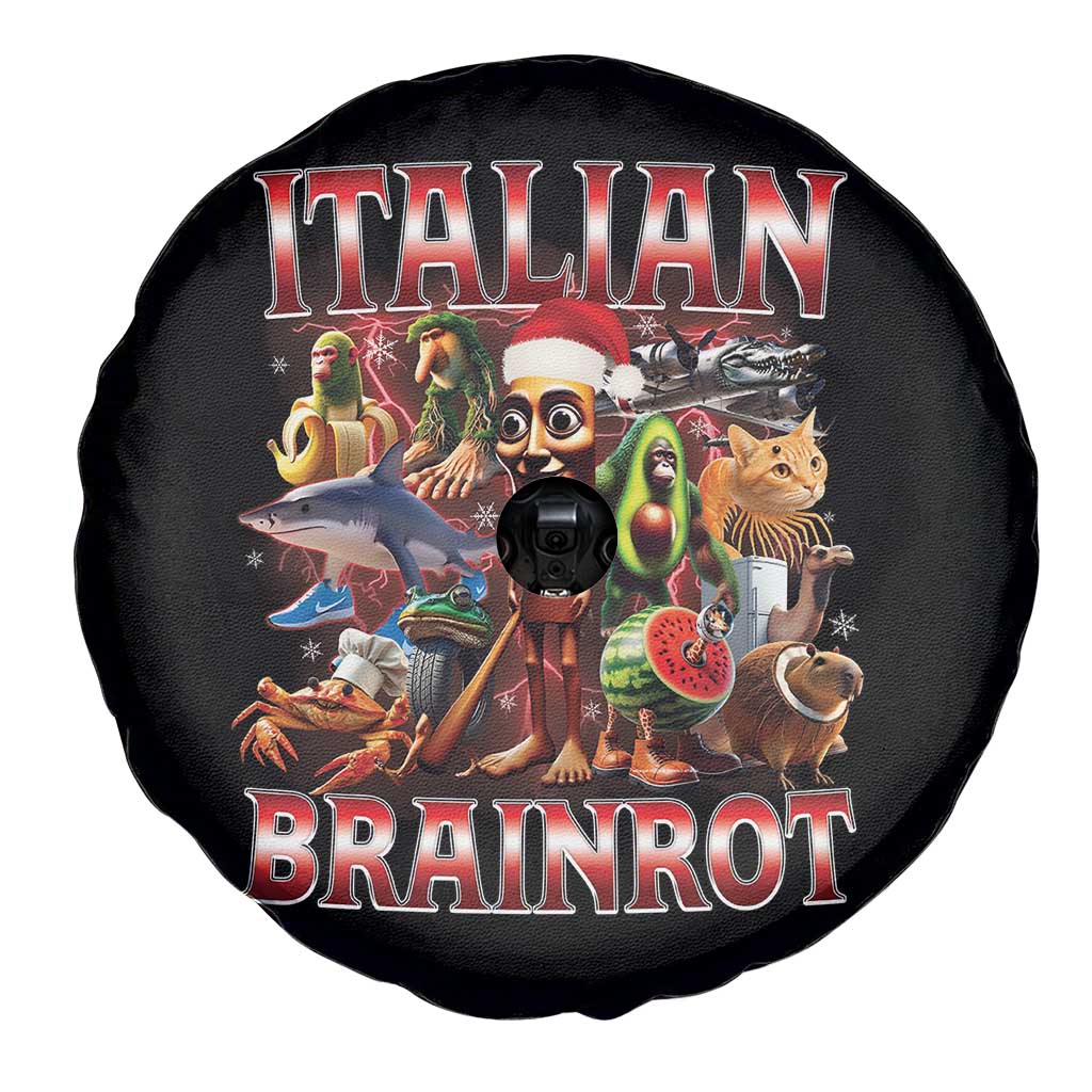 Italian Brainrot Christmas Meme Spare Tire Cover Funny Brain Rot Gen Z Meme - Wonder Print Shop