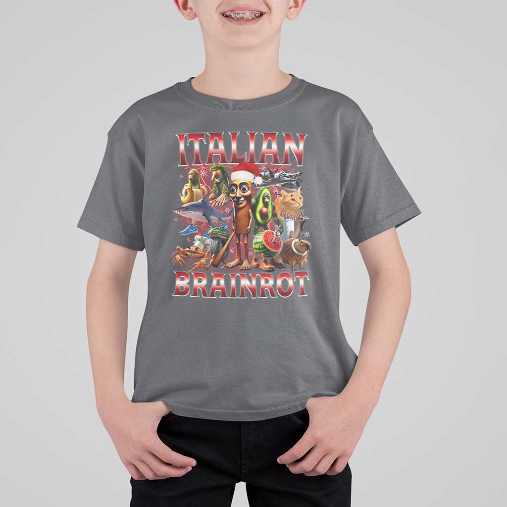 Italian Brainrot Christmas Meme T Shirt For Kid Funny Brain Rot Gen Z Meme - Wonder Print Shop