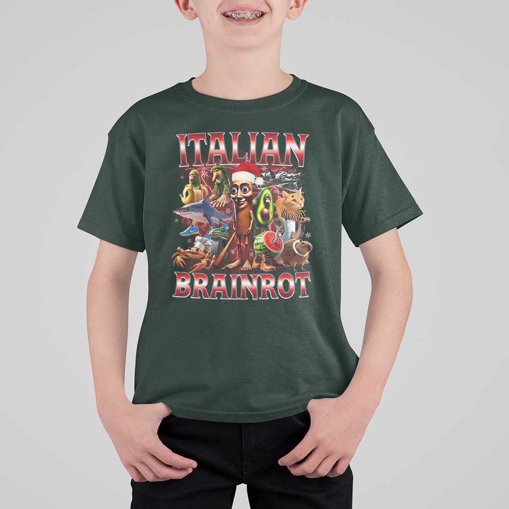 Italian Brainrot Christmas Meme T Shirt For Kid Funny Brain Rot Gen Z Meme - Wonder Print Shop