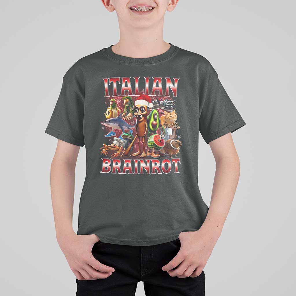 Italian Brainrot Christmas Meme T Shirt For Kid Funny Brain Rot Gen Z Meme - Wonder Print Shop