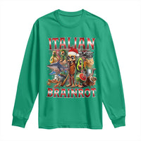 Italian Brainrot Christmas Meme Long Sleeve Shirt Funny Brain Rot Gen Z Meme - Wonder Print Shop