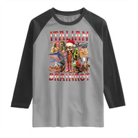 Italian Brainrot Christmas Meme Raglan Shirt Funny Brain Rot Gen Z Meme - Wonder Print Shop