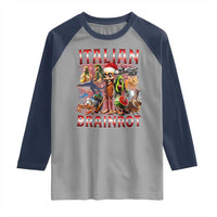 Italian Brainrot Christmas Meme Raglan Shirt Funny Brain Rot Gen Z Meme - Wonder Print Shop