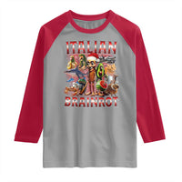 Italian Brainrot Christmas Meme Raglan Shirt Funny Brain Rot Gen Z Meme - Wonder Print Shop