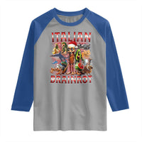 Italian Brainrot Christmas Meme Raglan Shirt Funny Brain Rot Gen Z Meme - Wonder Print Shop
