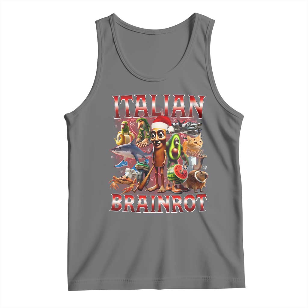 Italian Brainrot Christmas Meme Tank Top Funny Brain Rot Gen Z Meme - Wonder Print Shop
