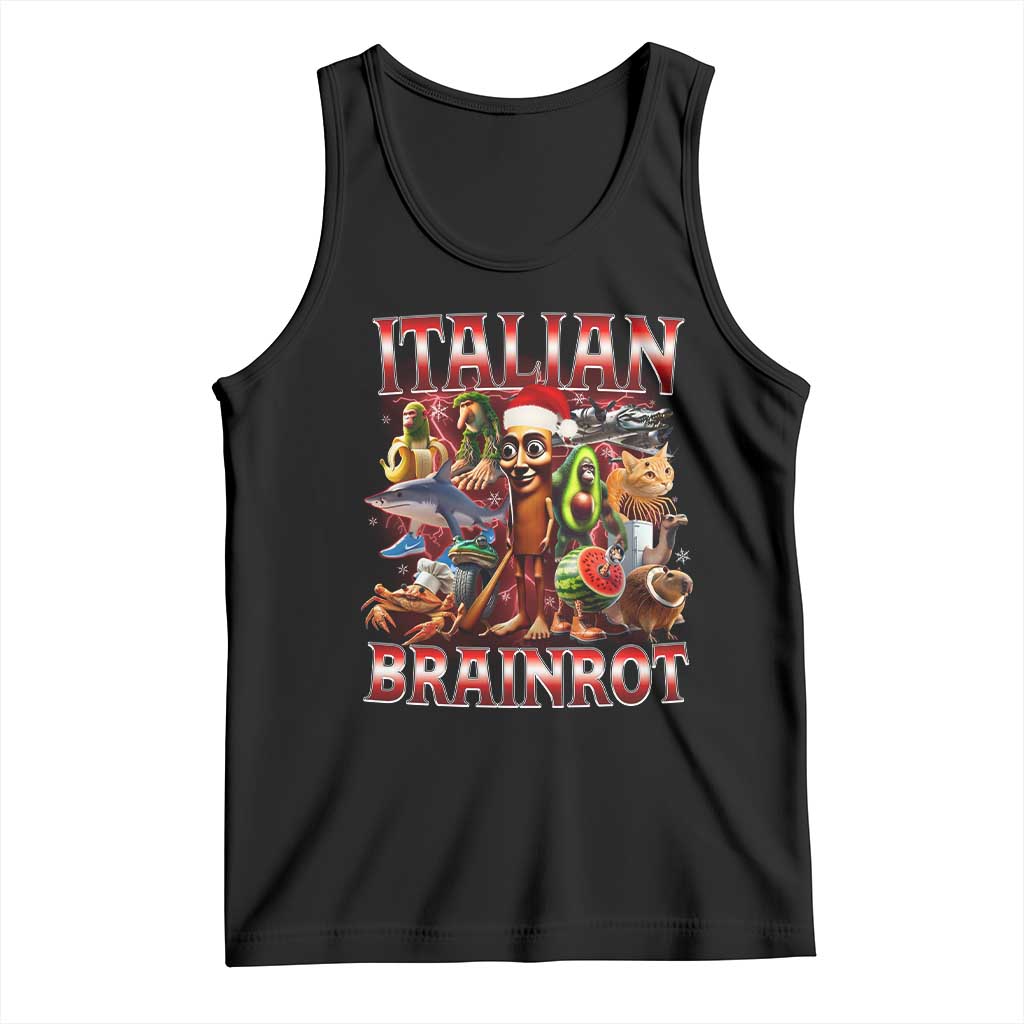 Italian Brainrot Christmas Meme Tank Top Funny Brain Rot Gen Z Meme - Wonder Print Shop