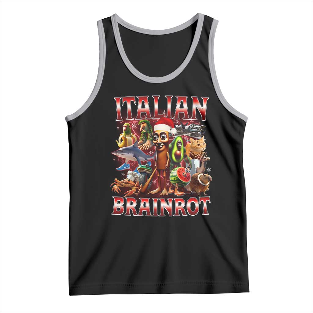 Italian Brainrot Christmas Meme Tank Top Funny Brain Rot Gen Z Meme - Wonder Print Shop