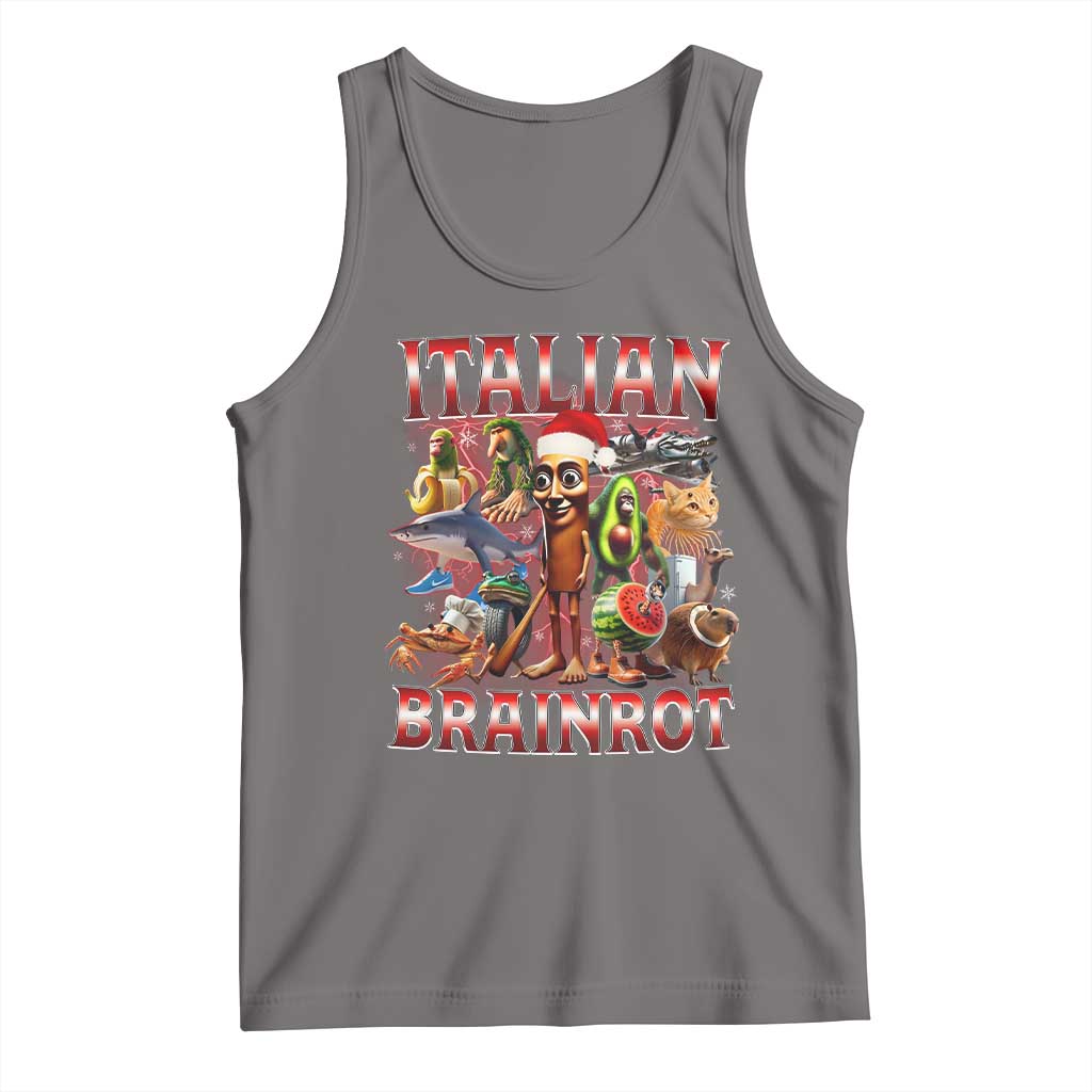 Italian Brainrot Christmas Meme Tank Top Funny Brain Rot Gen Z Meme - Wonder Print Shop