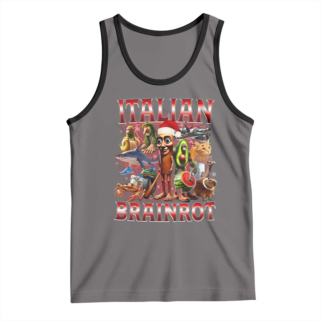 Italian Brainrot Christmas Meme Tank Top Funny Brain Rot Gen Z Meme - Wonder Print Shop