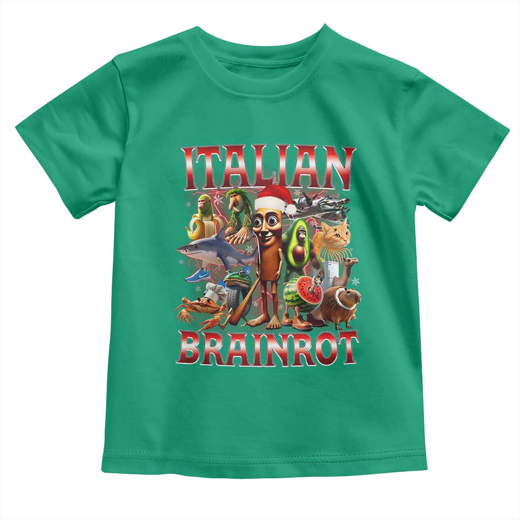 Italian Brainrot Christmas Meme Toddler T Shirt Funny Brain Rot Gen Z Meme - Wonder Print Shop