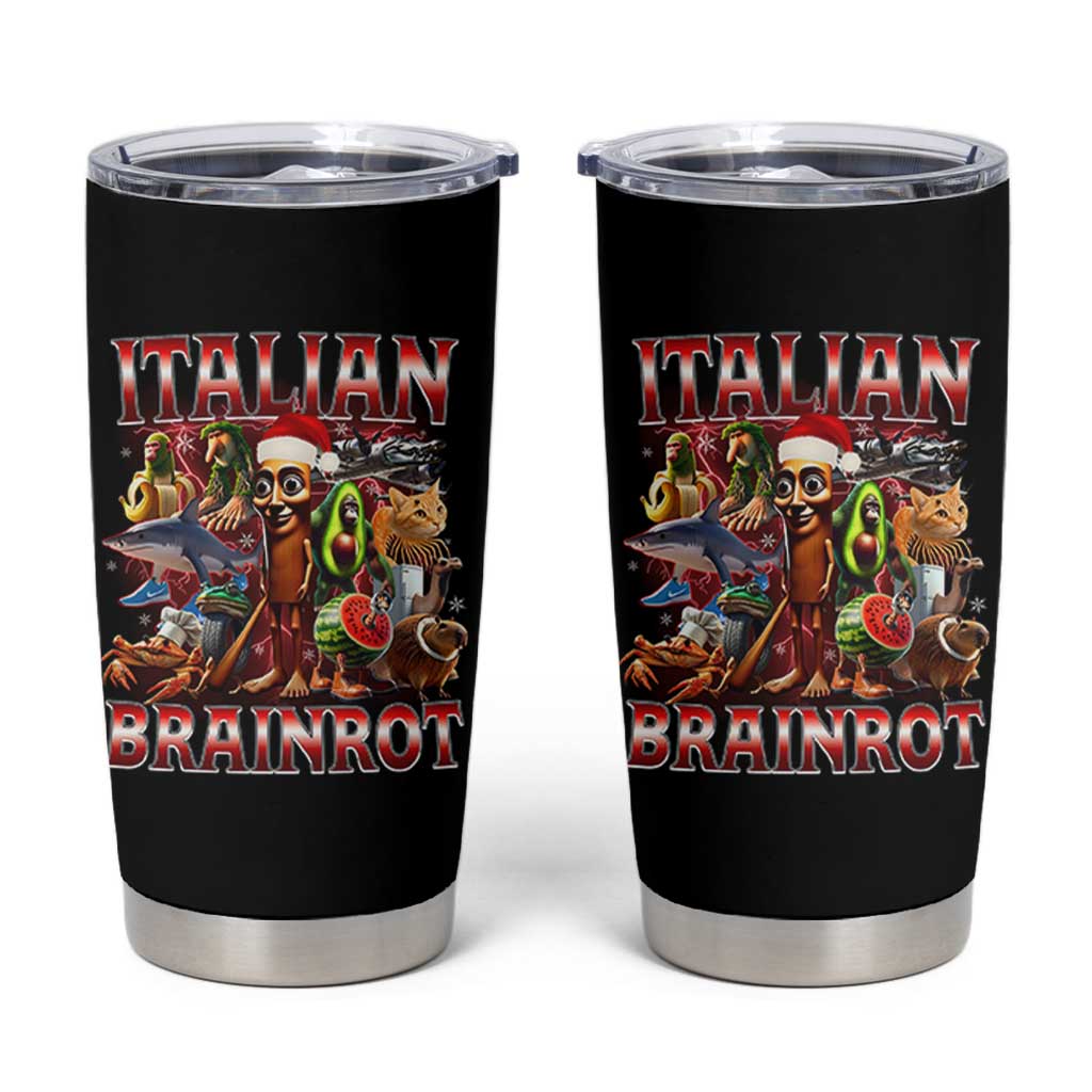 Italian Brainrot Christmas Meme Tumbler Cup Funny Brain Rot Gen Z Meme - Wonder Print Shop