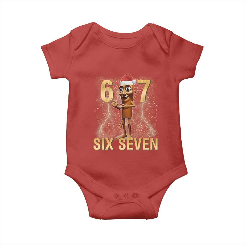 67 Six Seven Italian Brainrot Meme Baby Onesie Funny Tung Tung Tung Sahur Christmas - Wonder Print Shop