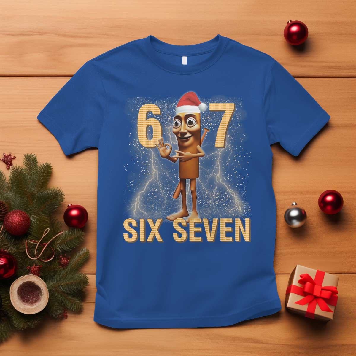 67 Six Seven Italian Brainrot Meme T Shirt Funny Tung Tung Tung Sahur Christmas - Wonder Print Shop