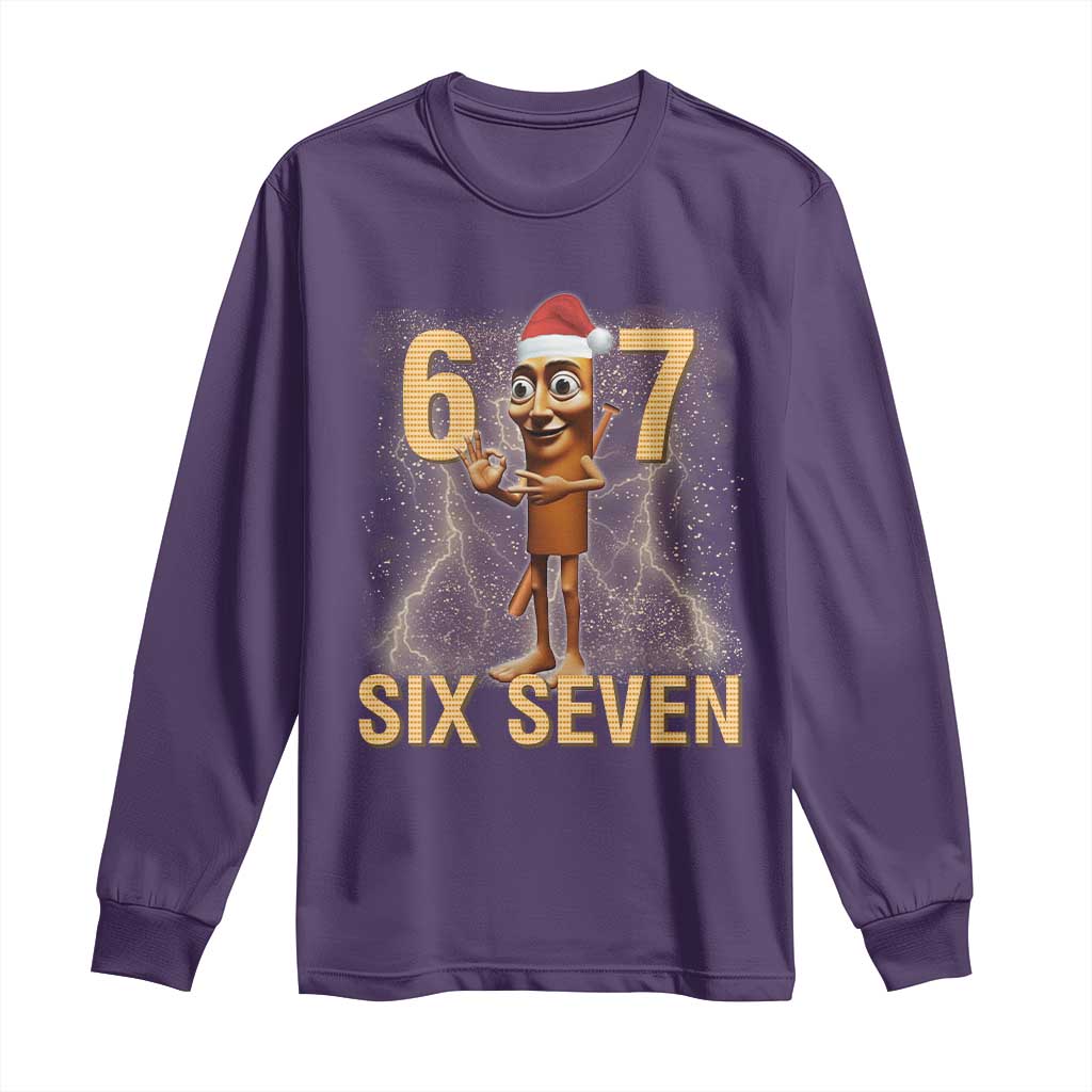 67 Six Seven Italian Brainrot Meme Long Sleeve Shirt Funny Tung Tung Tung Sahur Christmas - Wonder Print Shop