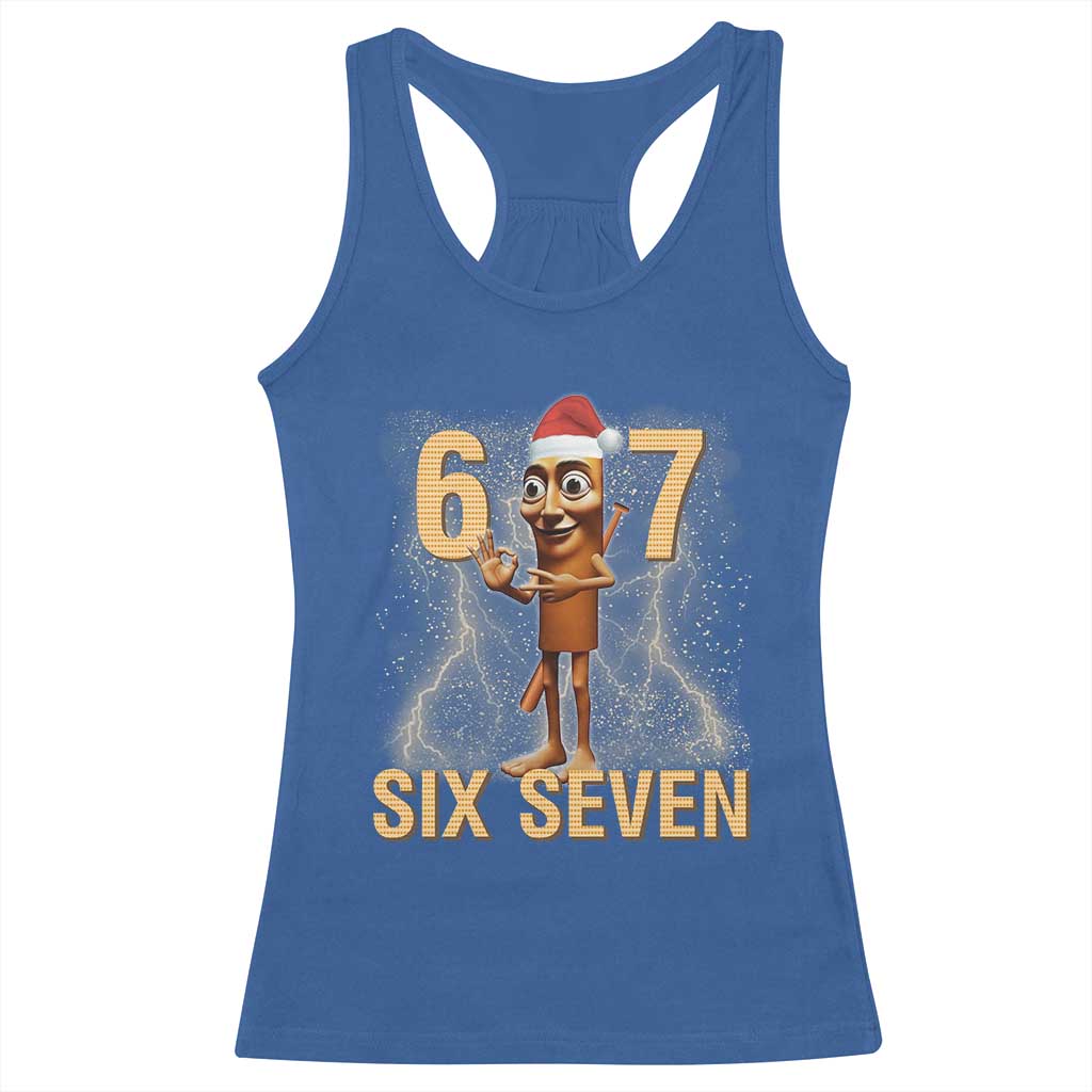 67 Six Seven Italian Brainrot Meme Racerback Tank Top Funny Tung Tung Tung Sahur Christmas - Wonder Print Shop