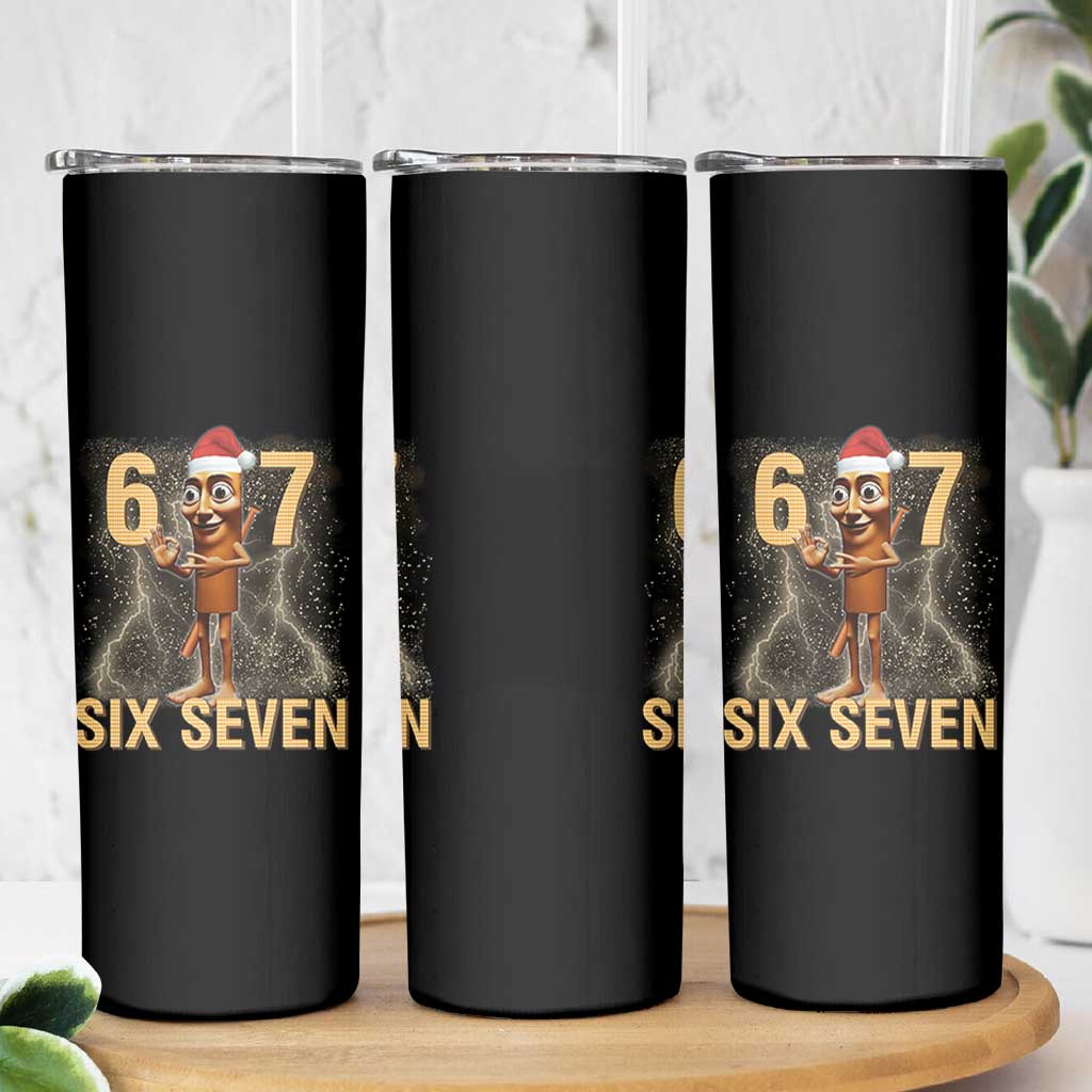 67 Six Seven Italian Brainrot Meme Skinny Tumbler Funny Tung Tung Tung Sahur Christmas - Wonder Print Shop
