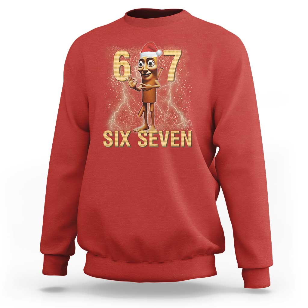 67 Six Seven Italian Brainrot Meme Sweatshirt Funny Tung Tung Tung Sahur Christmas - Wonder Print Shop
