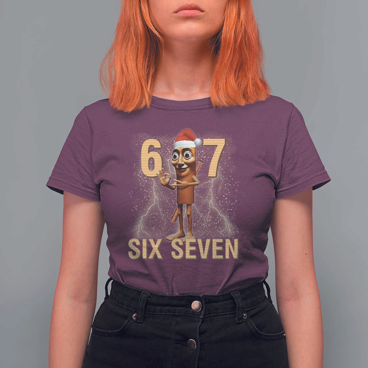 67 Six Seven Italian Brainrot Meme T Shirt For Women Funny Tung Tung Tung Sahur Christmas - Wonder Print Shop