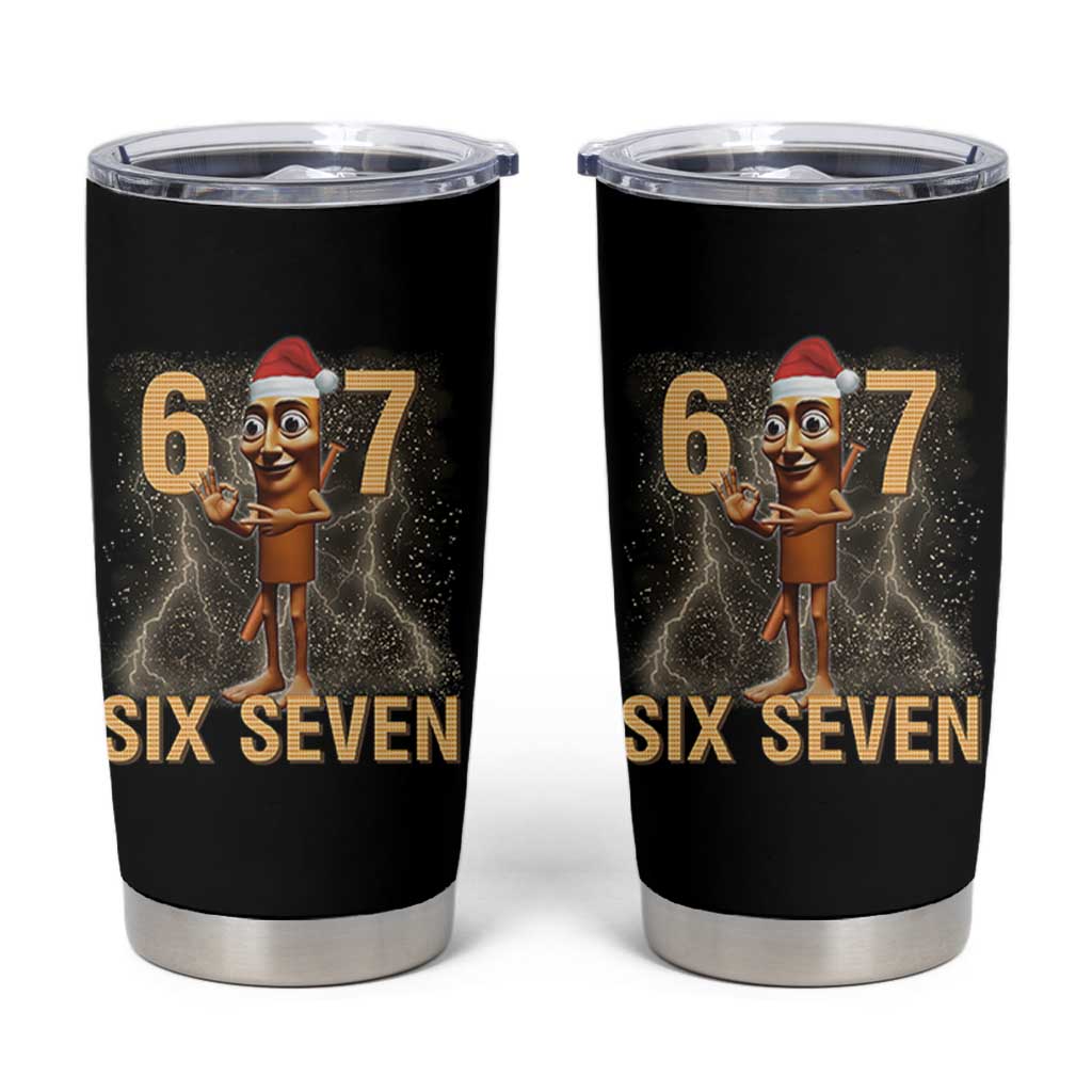 67 Six Seven Italian Brainrot Meme Tumbler Cup Funny Tung Tung Tung Sahur Christmas - Wonder Print Shop
