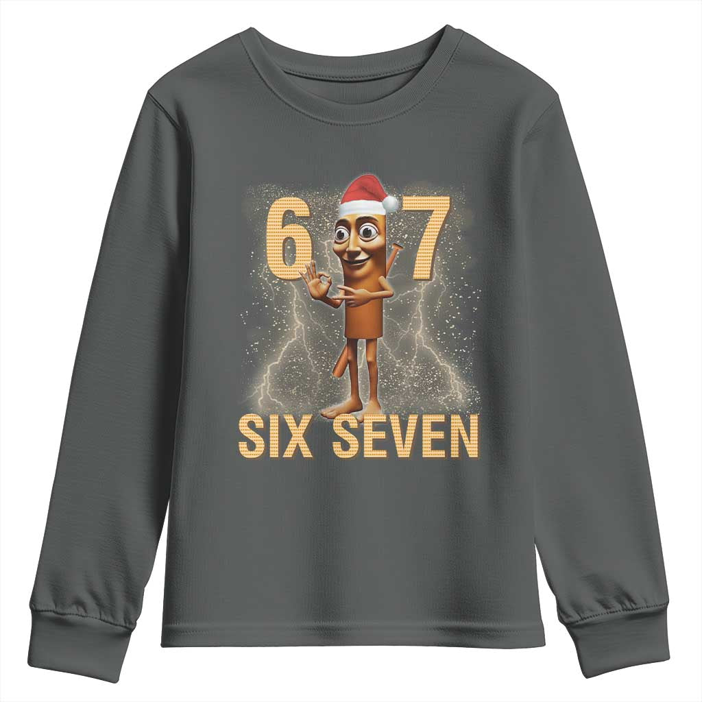 67 Six Seven Italian Brainrot Meme Youth Sweatshirt Funny Tung Tung Tung Sahur Christmas - Wonder Print Shop