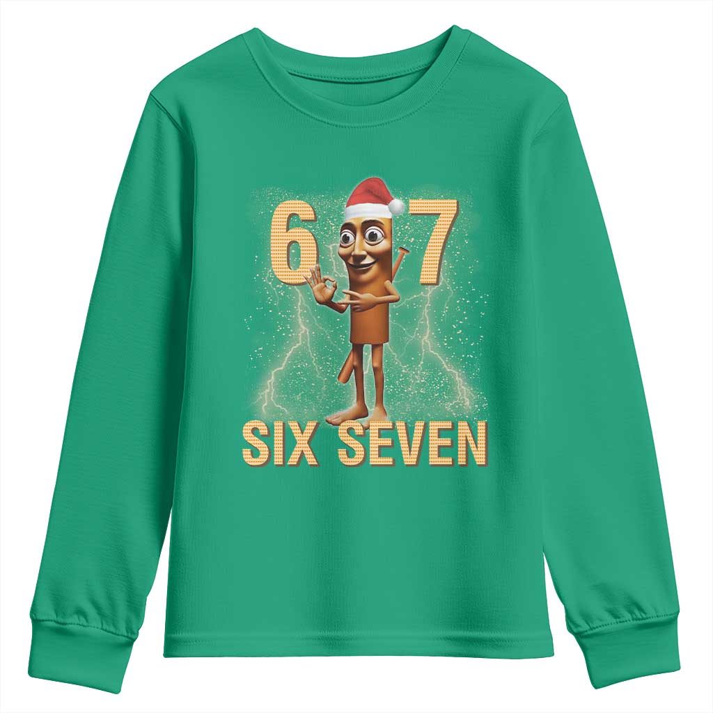 67 Six Seven Italian Brainrot Meme Youth Sweatshirt Funny Tung Tung Tung Sahur Christmas - Wonder Print Shop