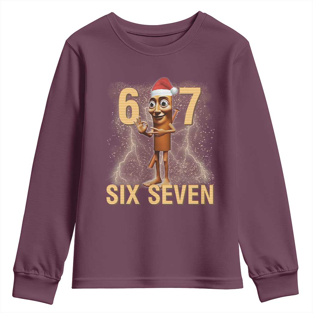 67 Six Seven Italian Brainrot Meme Youth Sweatshirt Funny Tung Tung Tung Sahur Christmas - Wonder Print Shop