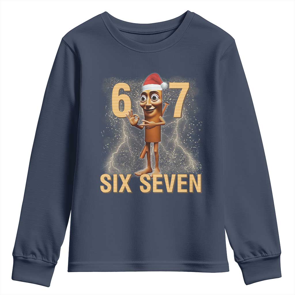 67 Six Seven Italian Brainrot Meme Youth Sweatshirt Funny Tung Tung Tung Sahur Christmas - Wonder Print Shop
