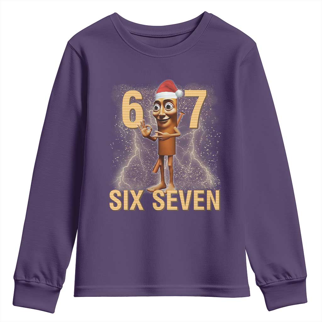 67 Six Seven Italian Brainrot Meme Youth Sweatshirt Funny Tung Tung Tung Sahur Christmas - Wonder Print Shop