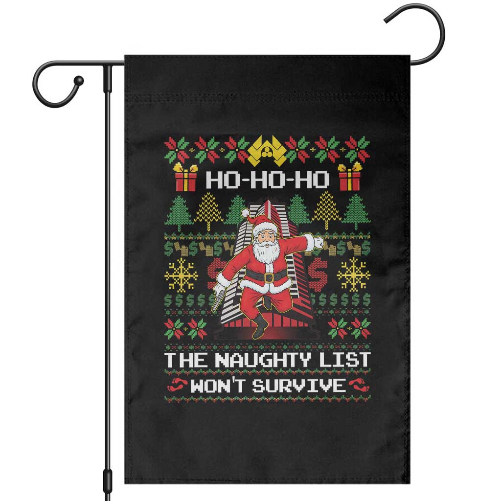 Nakatomi Plaza Christmas Garden Flag Funny Santa Gun Cosplay Xmas - Wonder Print Shop