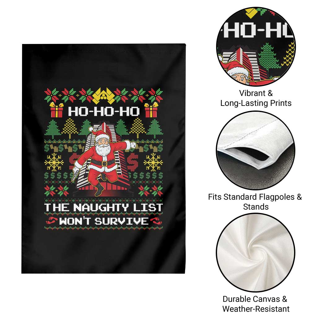 Nakatomi Plaza Christmas Garden Flag Funny Santa Gun Cosplay Xmas - Wonder Print Shop