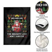 Nakatomi Plaza Christmas Garden Flag Funny Santa Gun Cosplay Xmas - Wonder Print Shop