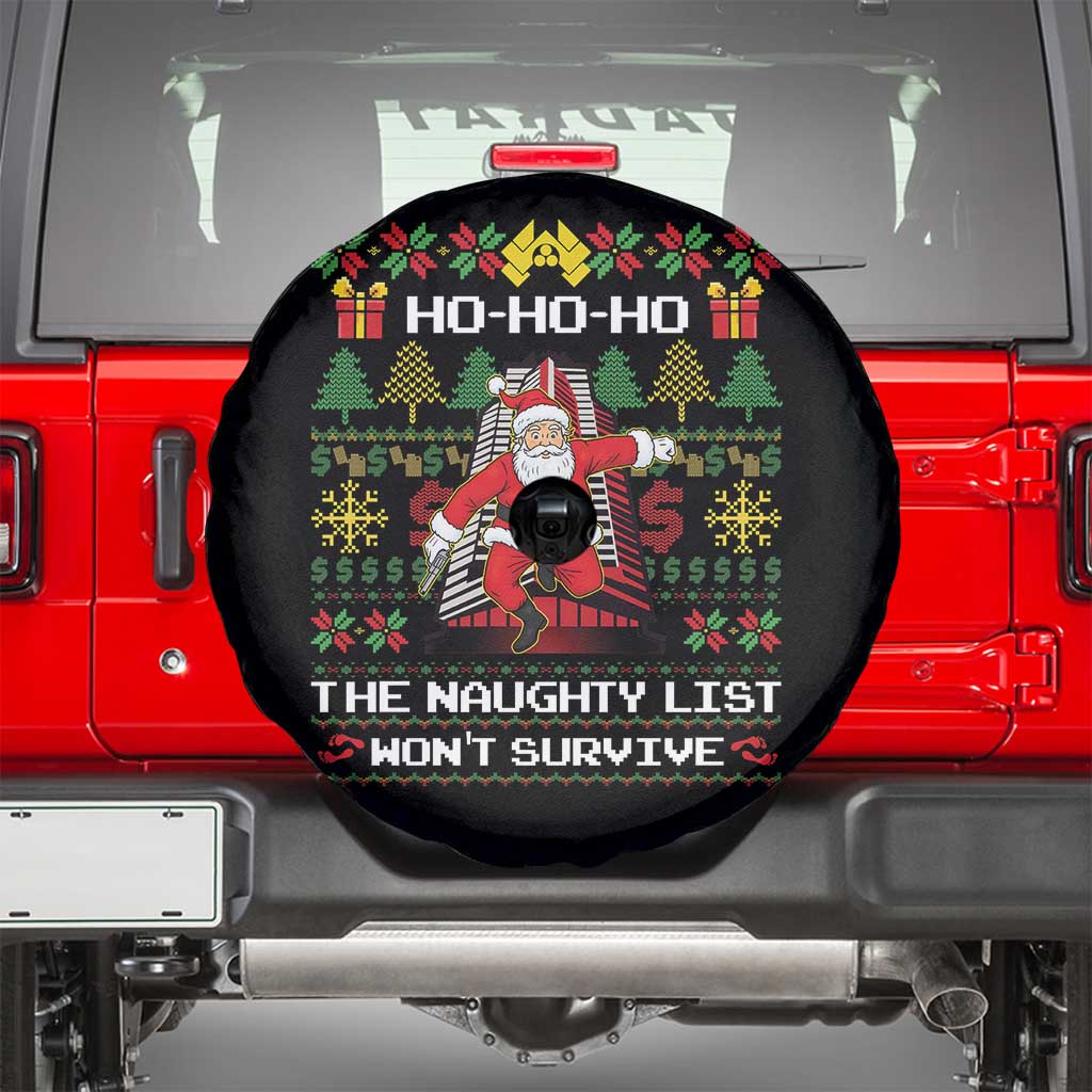 Nakatomi Plaza Christmas Spare Tire Cover Funny Santa Gun Cosplay Xmas - Wonder Print Shop