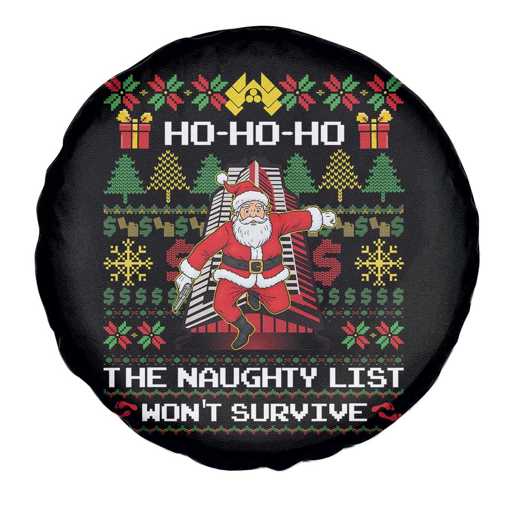 Nakatomi Plaza Christmas Spare Tire Cover Funny Santa Gun Cosplay Xmas - Wonder Print Shop